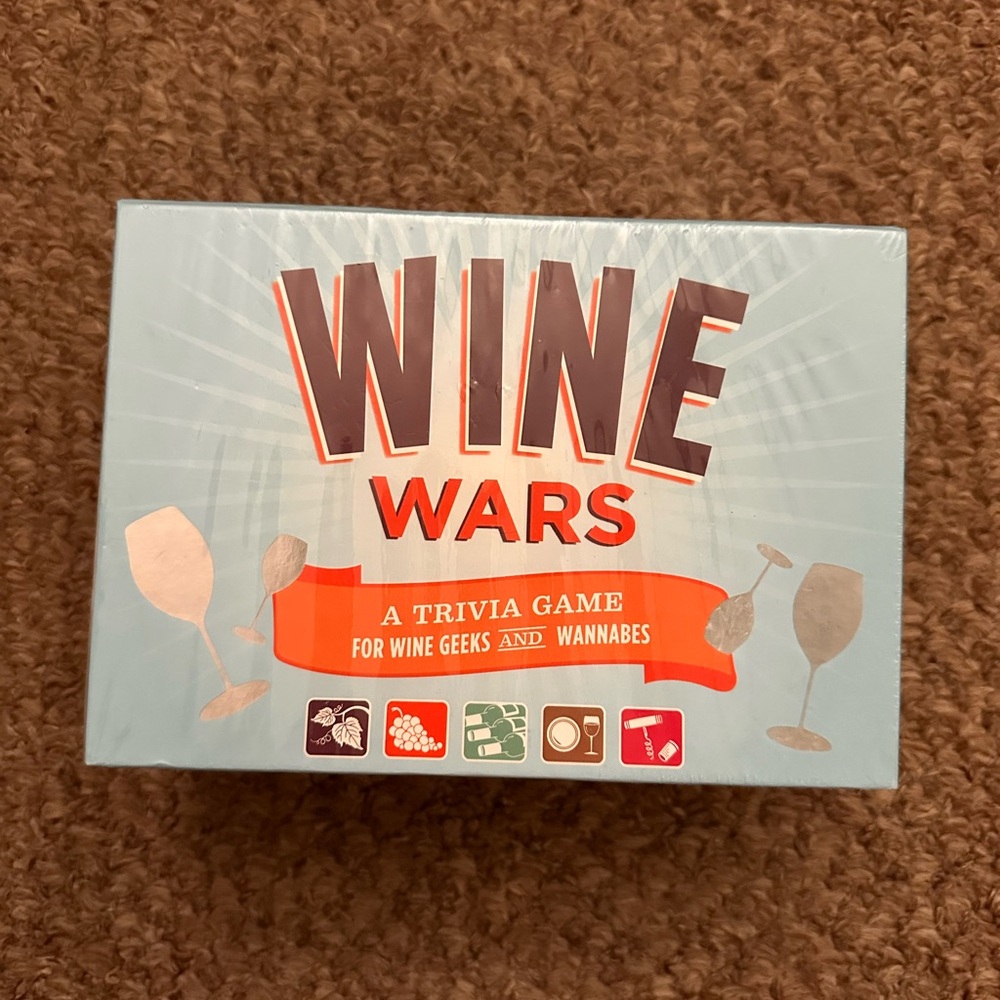 Wine Wars Trivia Game - Stylish Blue and Red
